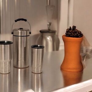 Ozark Trail  Water Storage Vacuum Insulated Stainless Steel Jug with 2 Tumblers